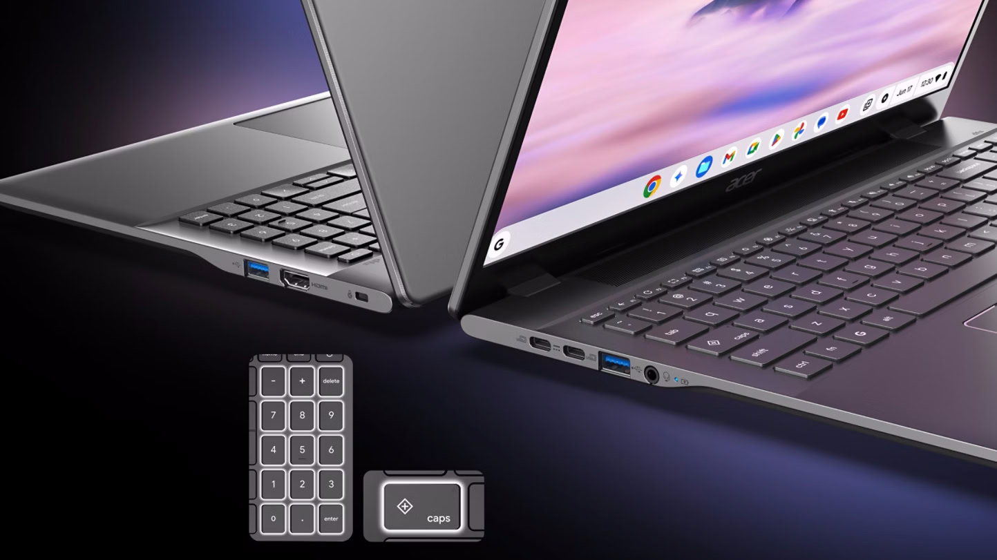 Acer Chromebook Plus 516 ports and keys