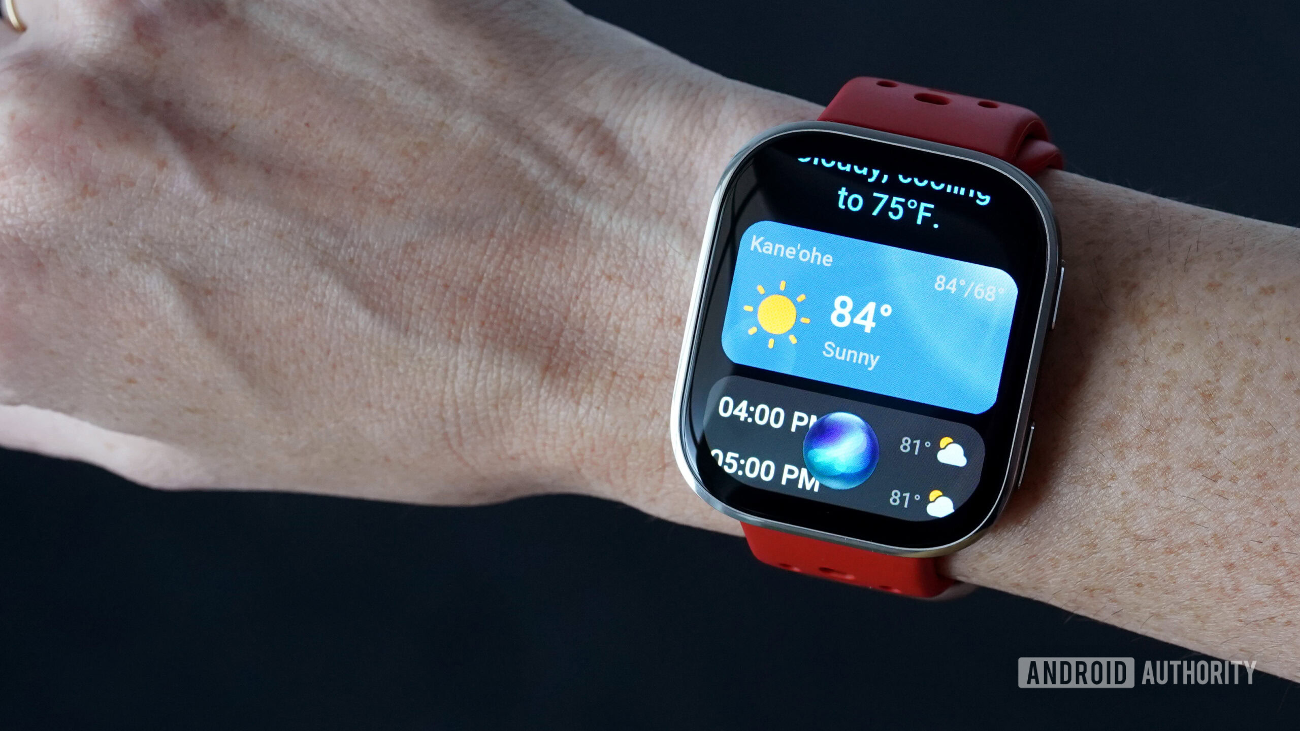 Amazfit Bip 6 AI An Amazfit Bip 6 user asks Zepp Flow for the weather.