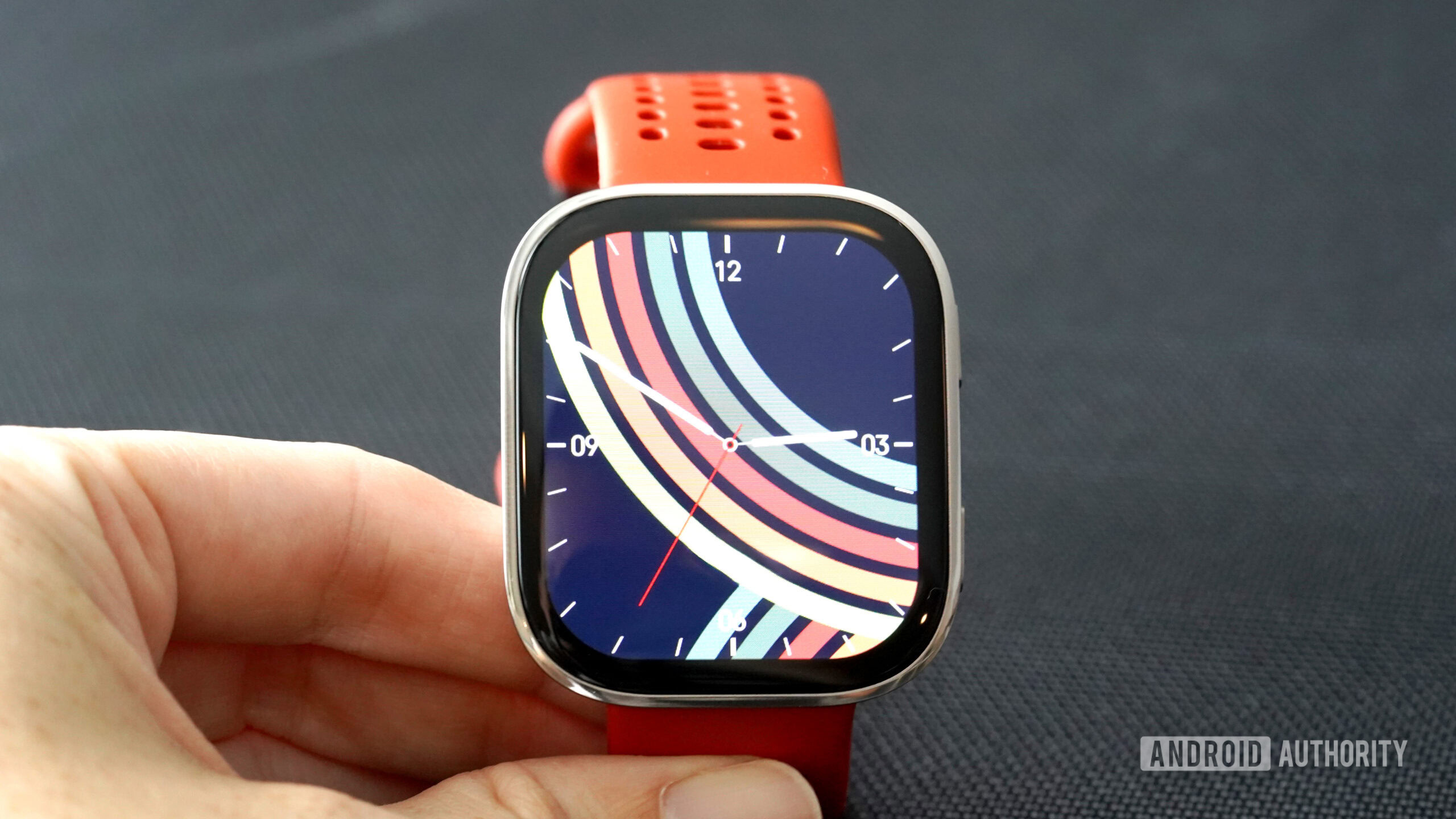 Amazfit Bip 6 Display An Amazfit Bip 6 displays the watch face Dynamic Halo.
