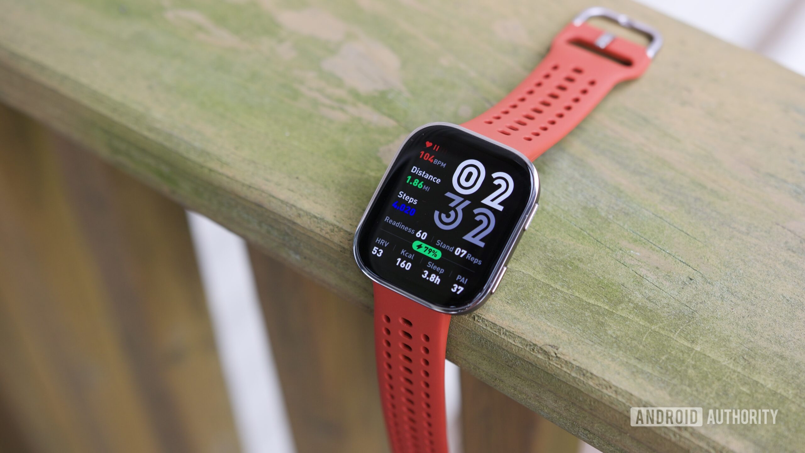 amazfit bip 6 hands on 6 Amazfit Bip 6 smartwatch outside with its screen on.