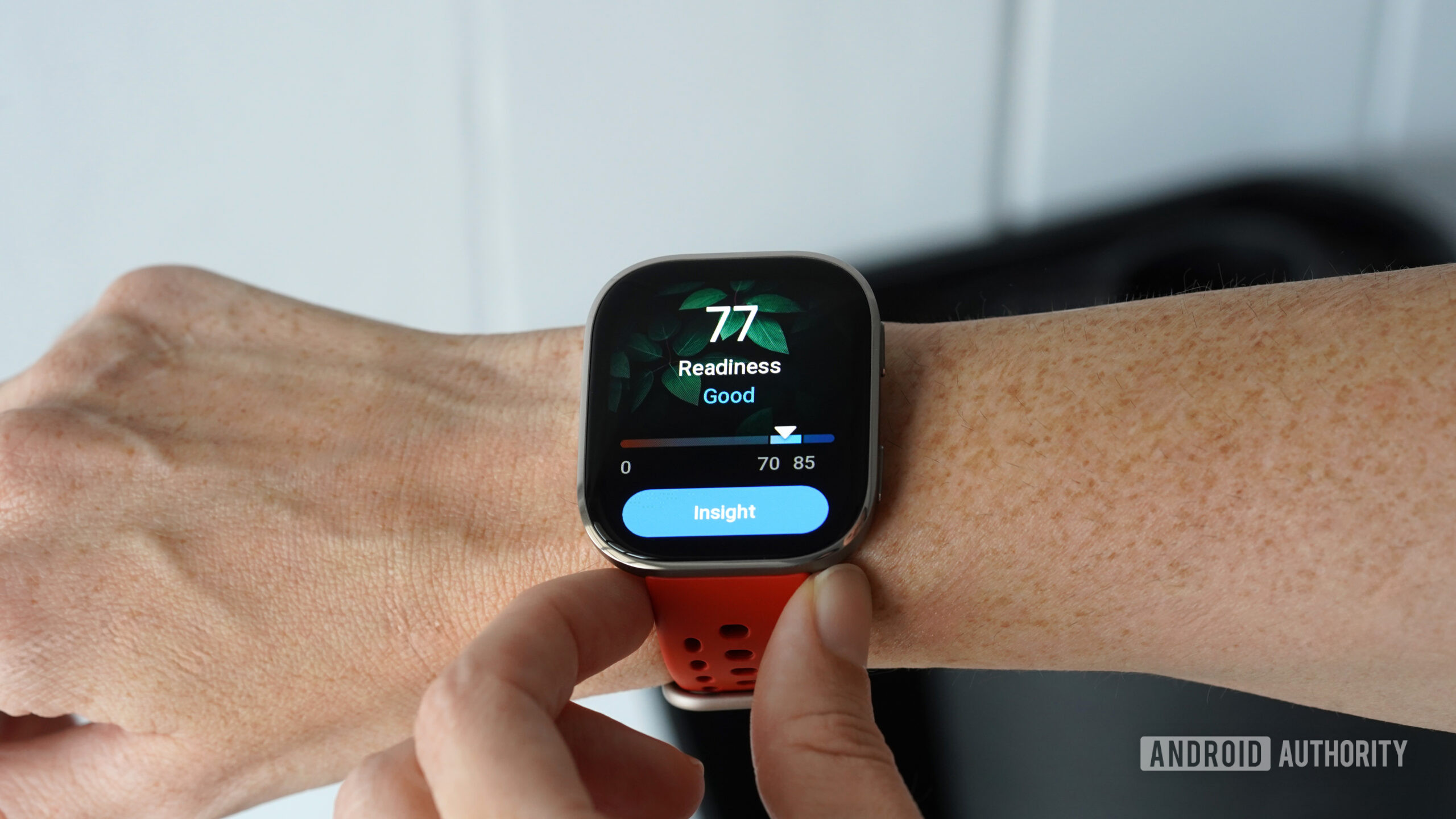 Amazfit Bip 6 Readiness A user checks their Readiness score and insights on the Amazfit Bip 6. Readiness