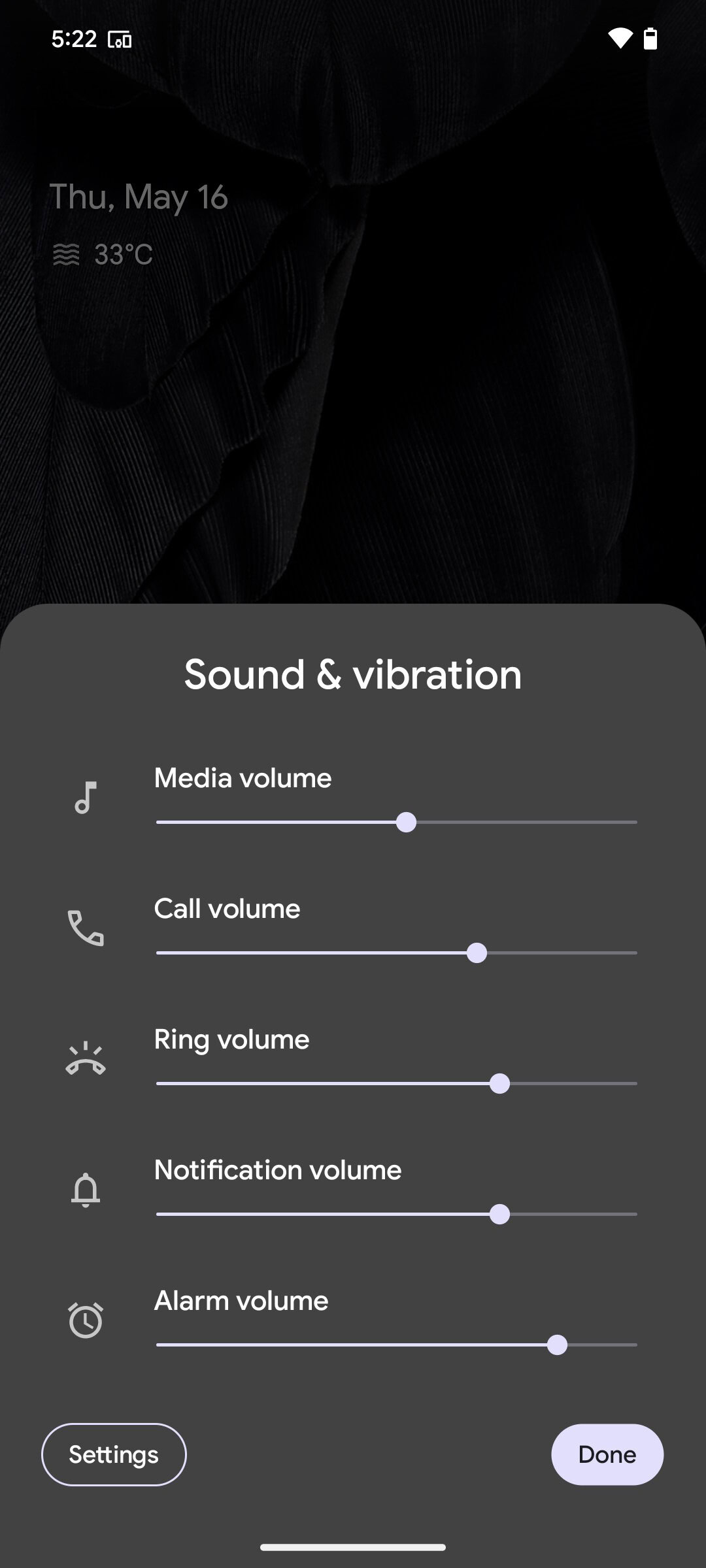 Android 15 Beta 1 Volume panel 2