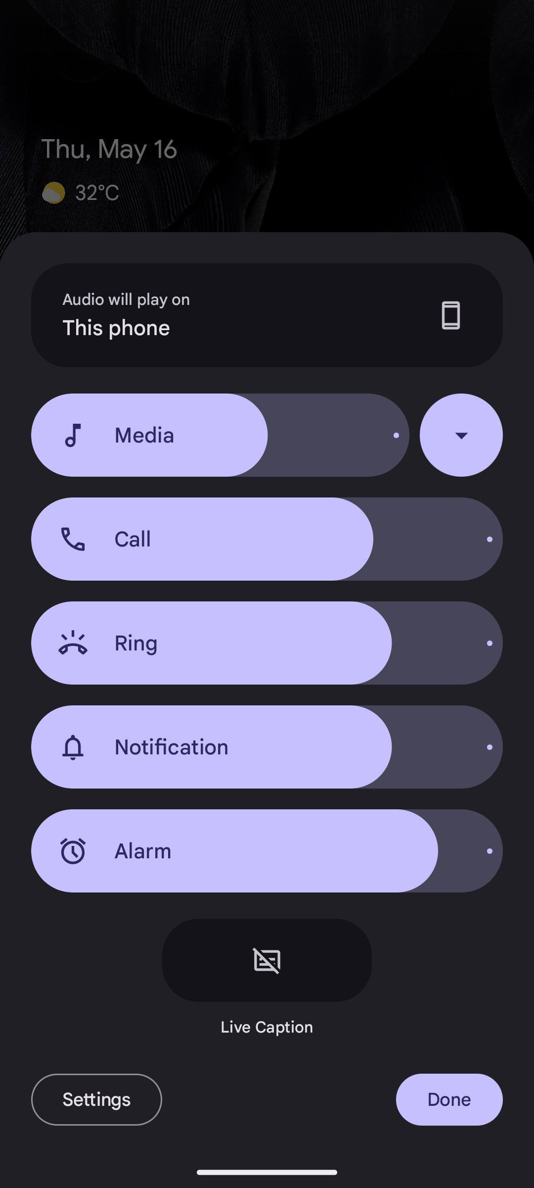 Android 15 Beta 2 Volume panel 2
