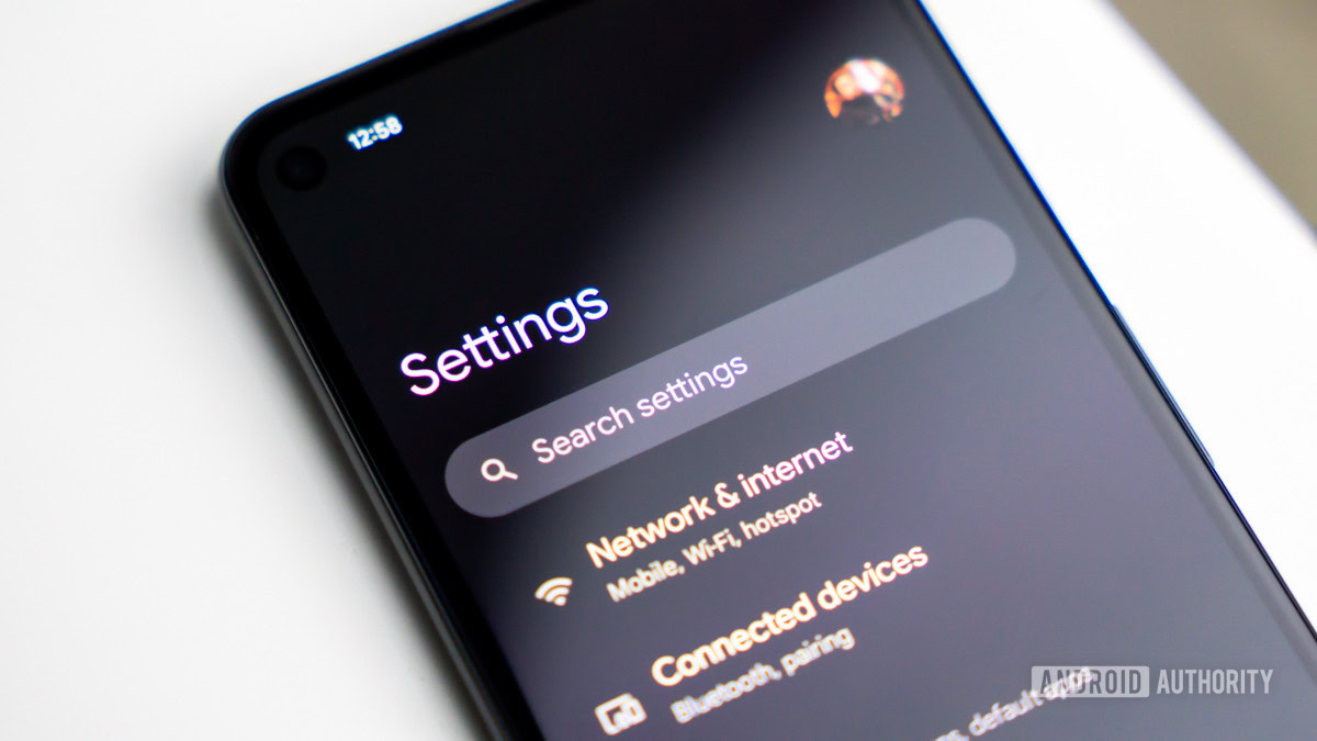 Android settings app stock photo 1 Android settings app stock photo 1