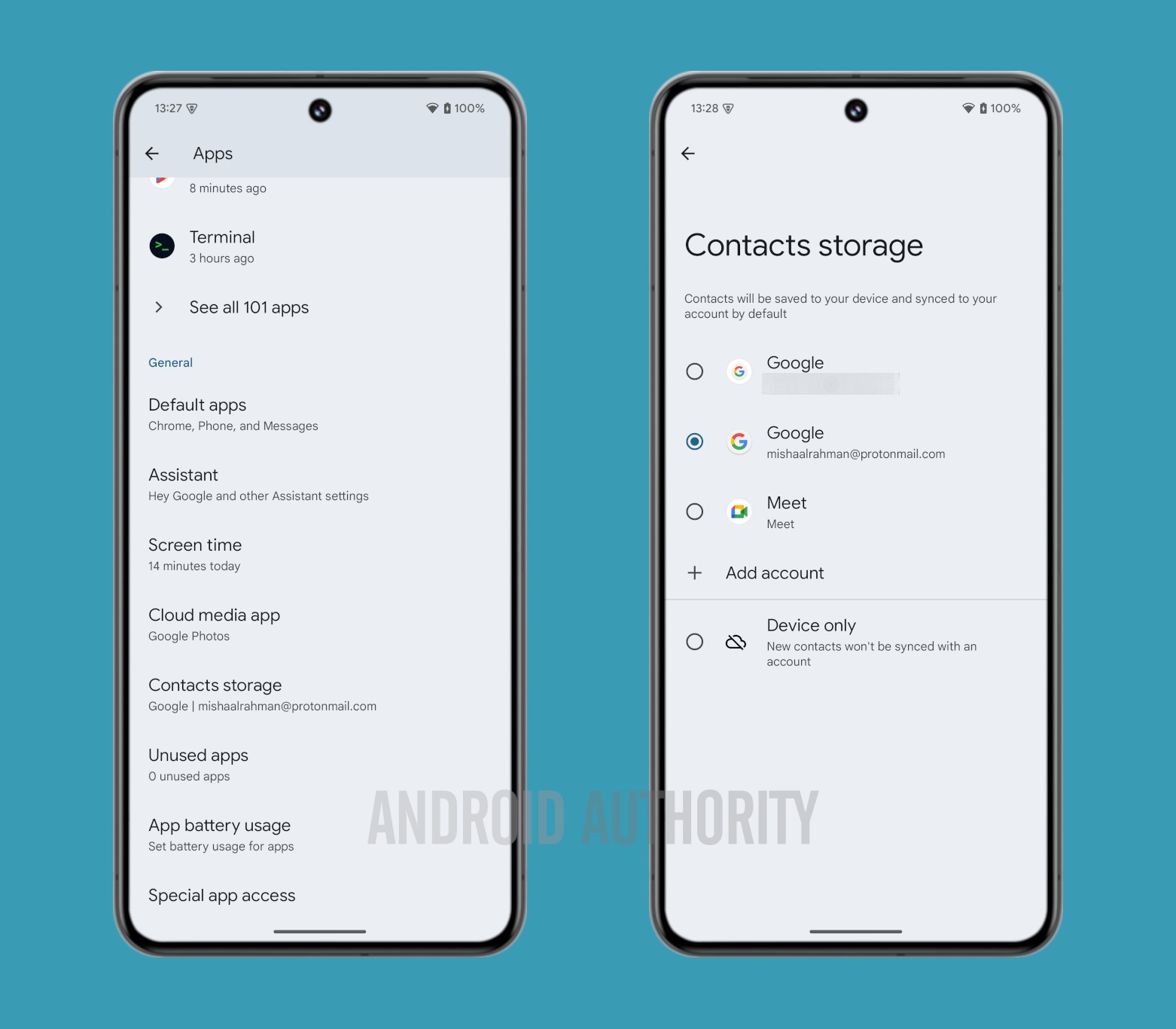 Android 15 QPR2 Beta 1 contacts storage w Android 15 QPR2 Beta 1 contacts storage