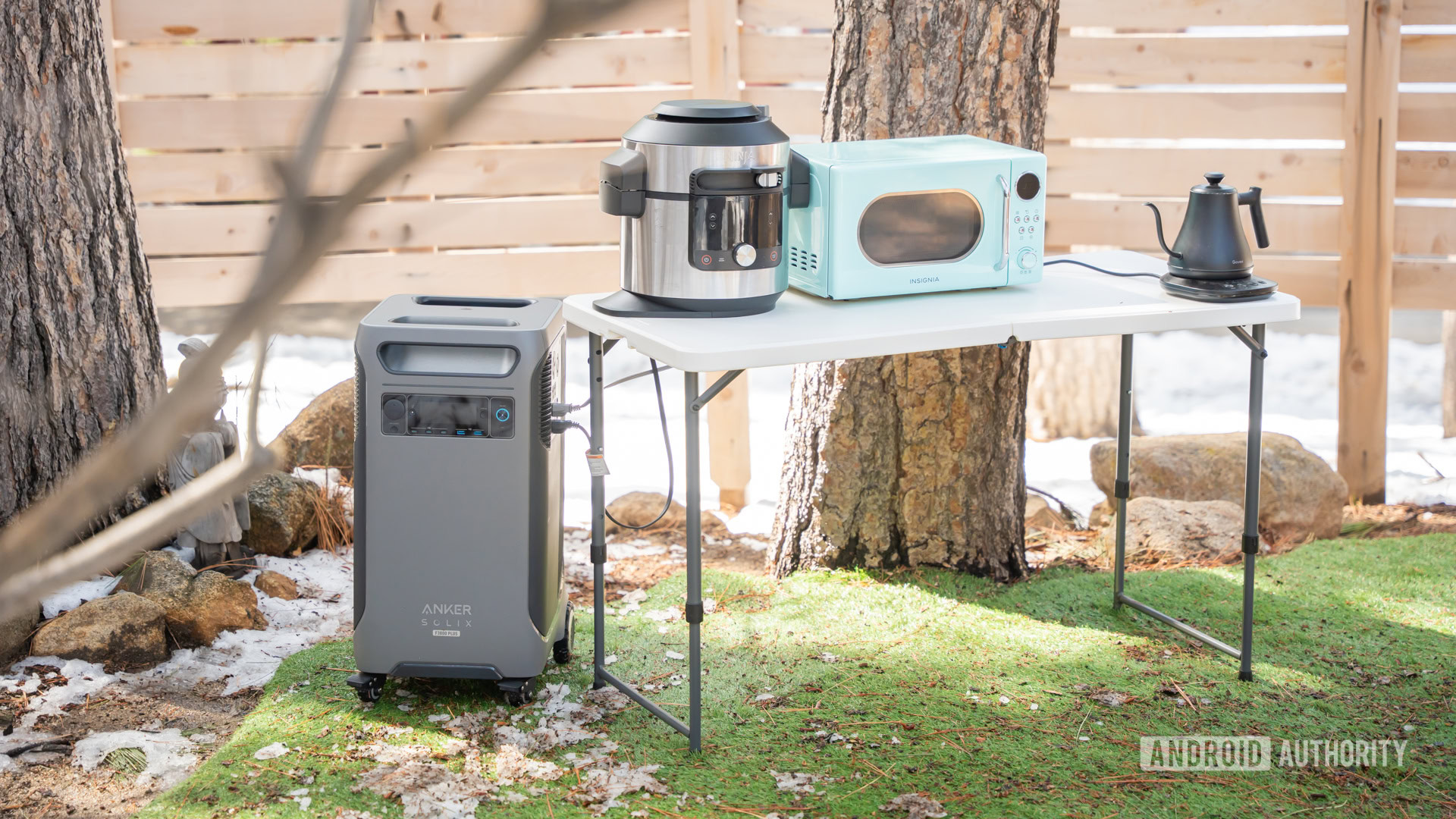 Anker SOLIX F3800 Plus power station next to appliances 3