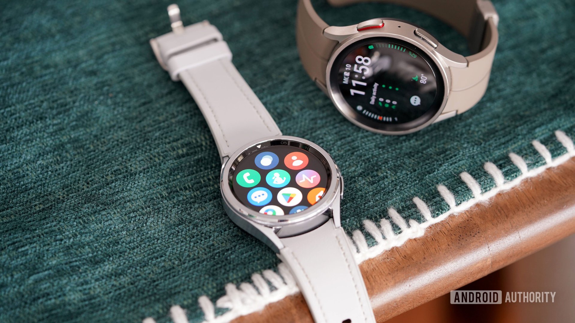 Galaxy Watch 5 Pro 6 Classic A Galaxy Watch 5 Pro rests alongside a Galaxy Watch 6 Classic.