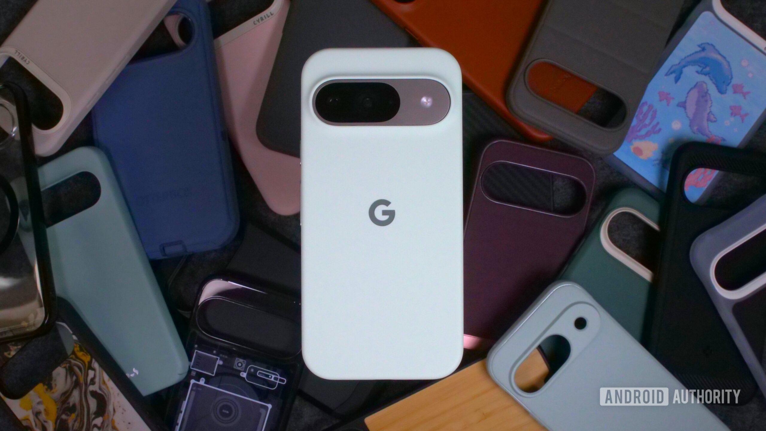 Google Pixel 9 cases on table Google Pixel 9 cases on table