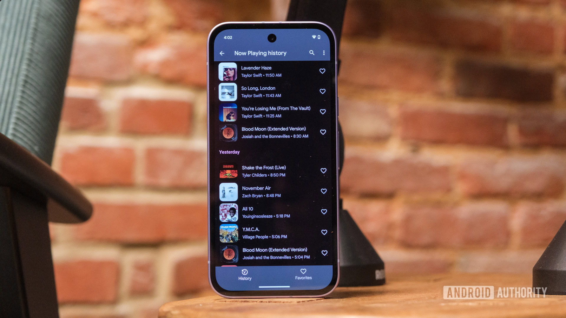 Google Pixel 9a now playing history Google Pixel 9a now playing history
