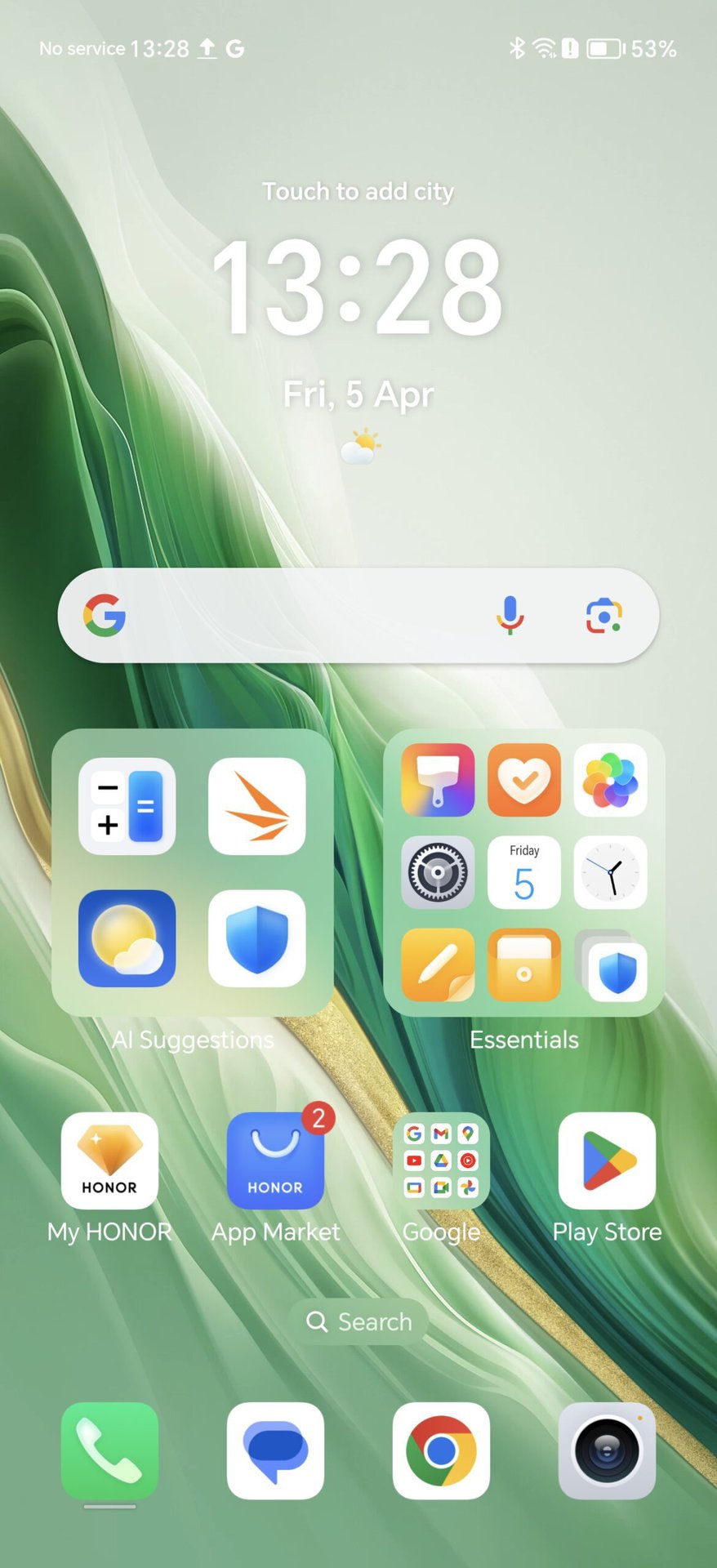 Honor Magic 6 Pro homescreen UI