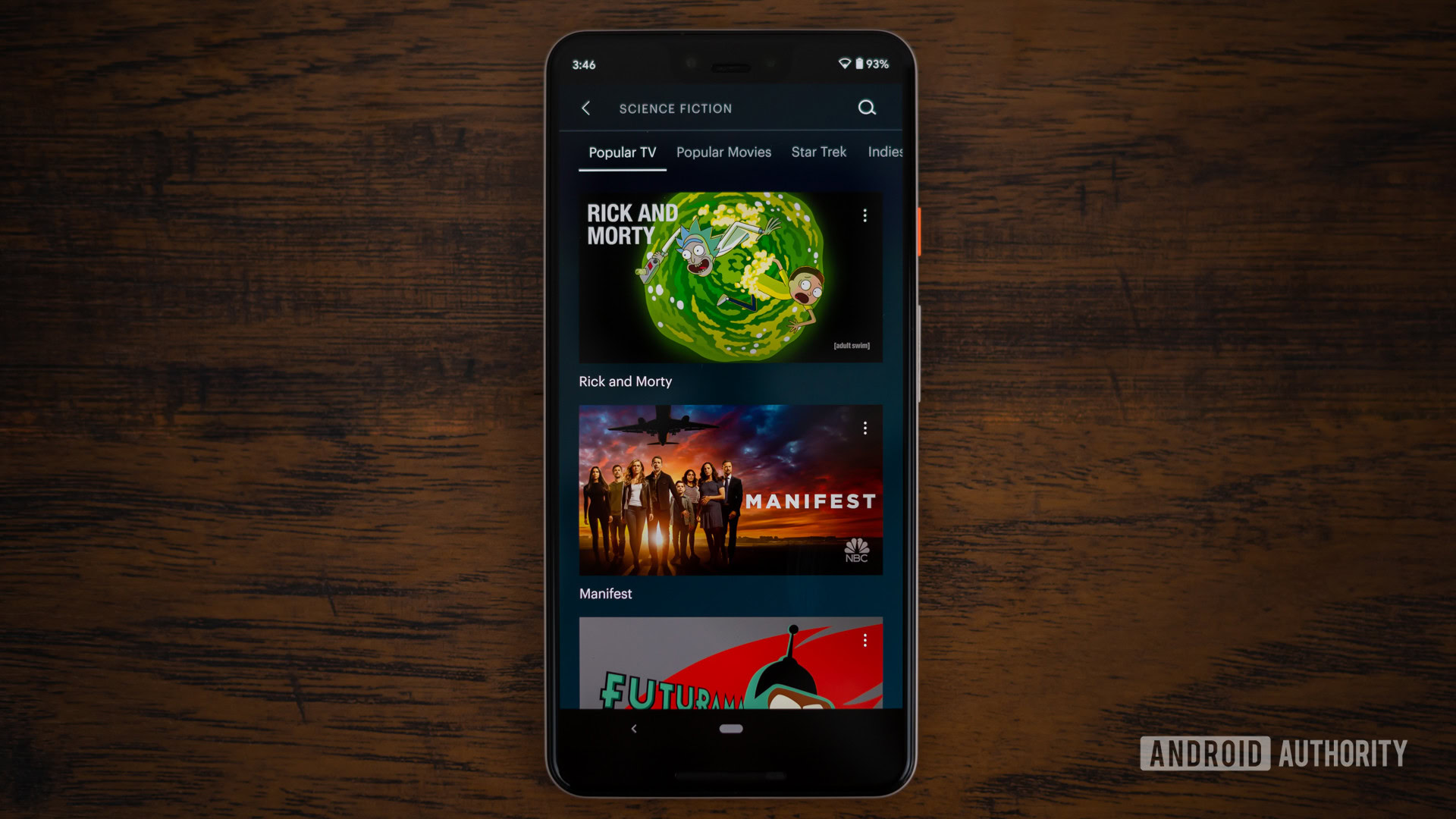 Hulu Science Fiction section shown on smartphone Hulu Science Fiction section shown on smartphone