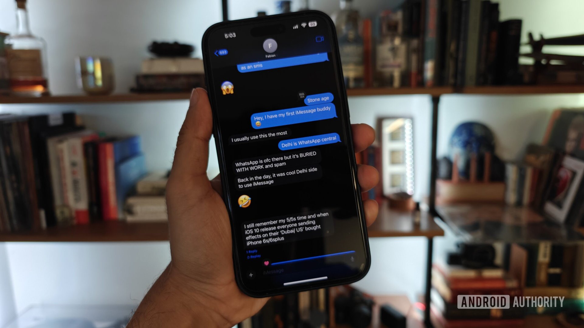 iMessage on an Android phone iMessage on an Android phone