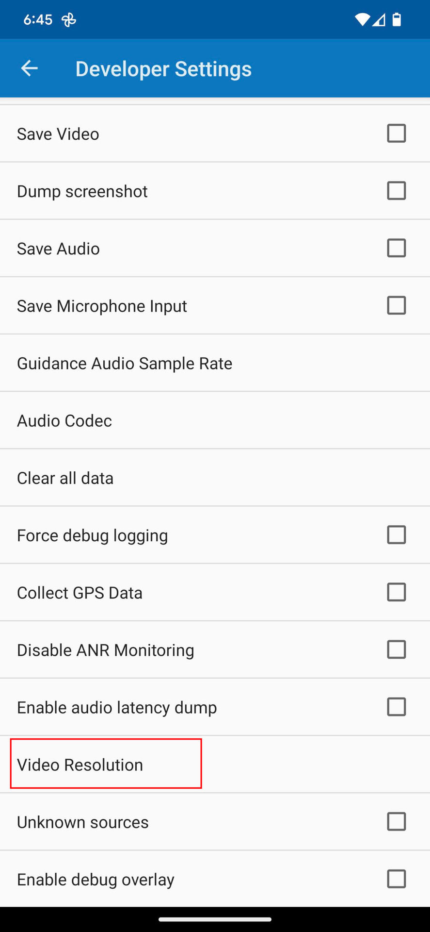 Incrase Android Auto video resolution 6