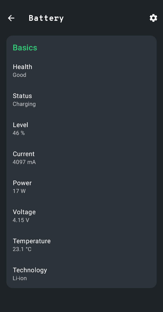 Inware Charging Read Out