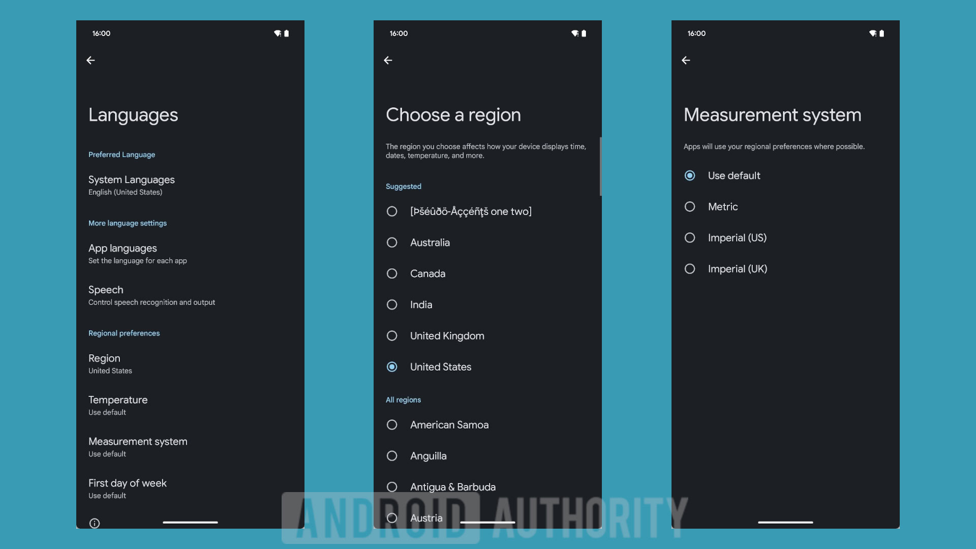 New language measurement and region settings Android 16 New language measurement and region settings Android 16