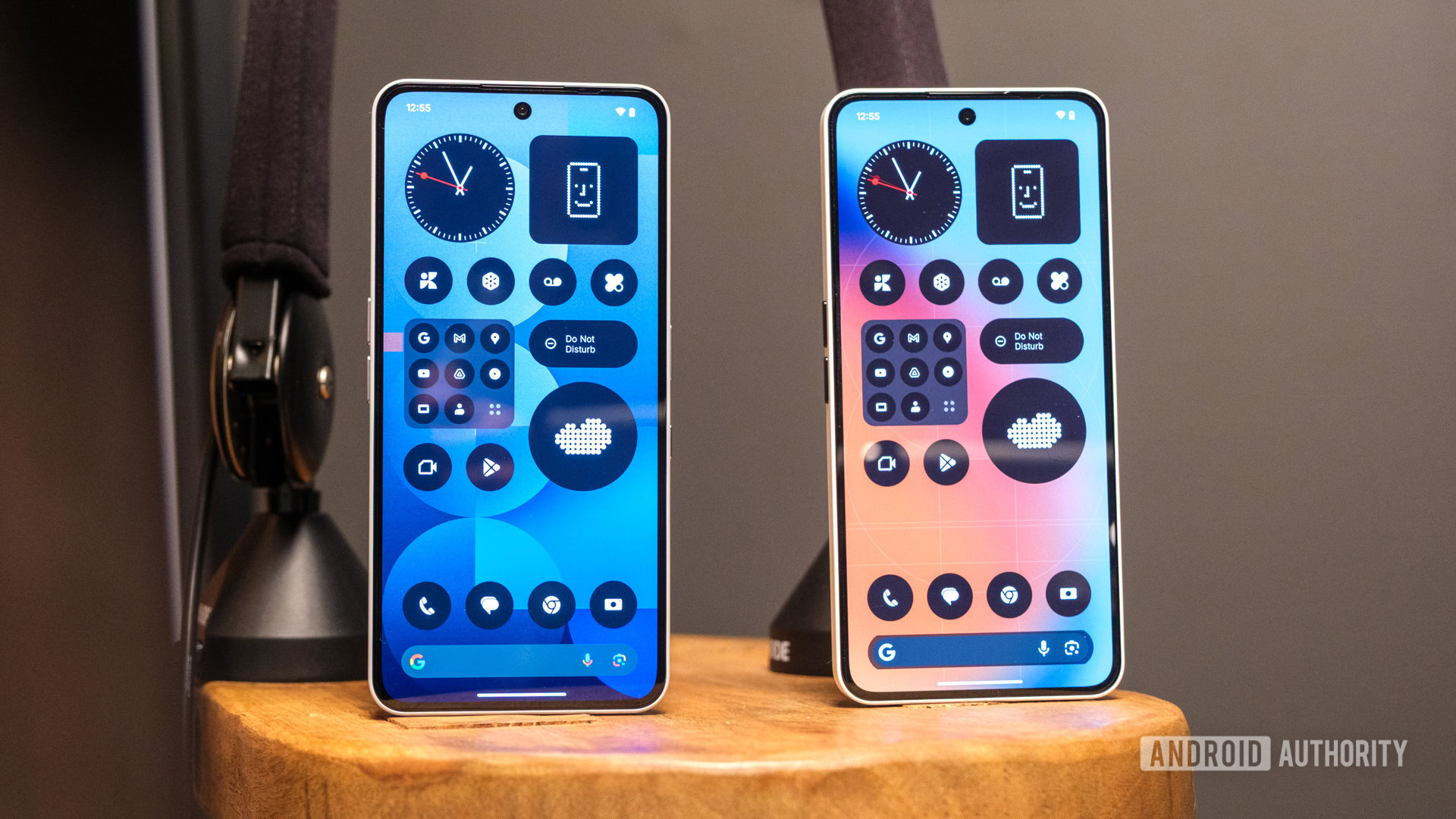 Nothing Phone 3a home screen next to 3a Pro Nothing Phone 3a home screen next to 3a Pro