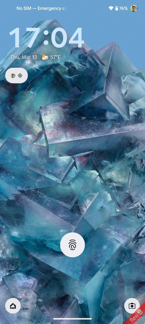 Opaque notification in compact notification shelf on Android 16