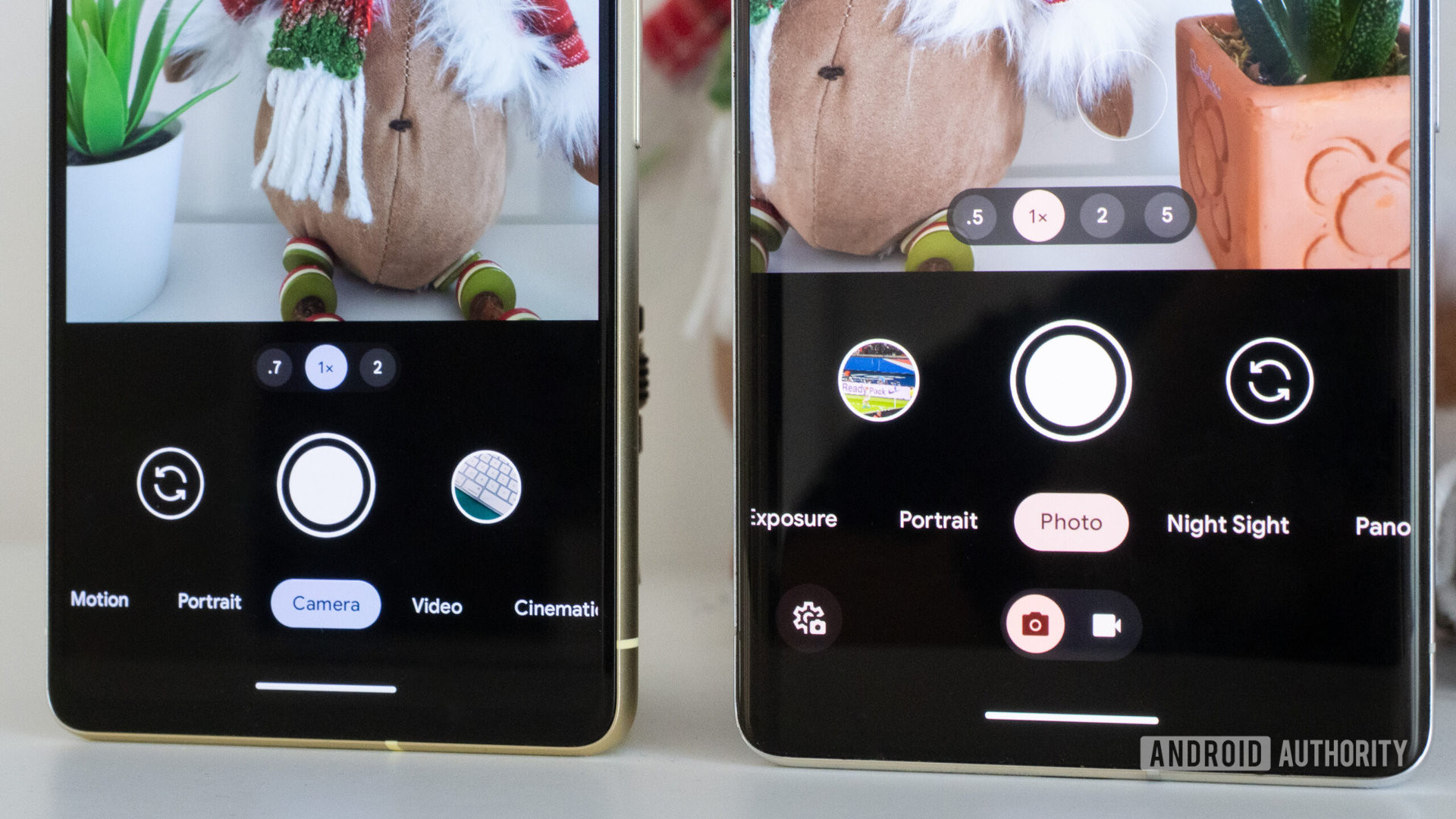 pixel camera app interface old vs new New pixel camera app interface on the Pixel 7 Pro (right) next to the old interface on the Pixel 7 (right).
