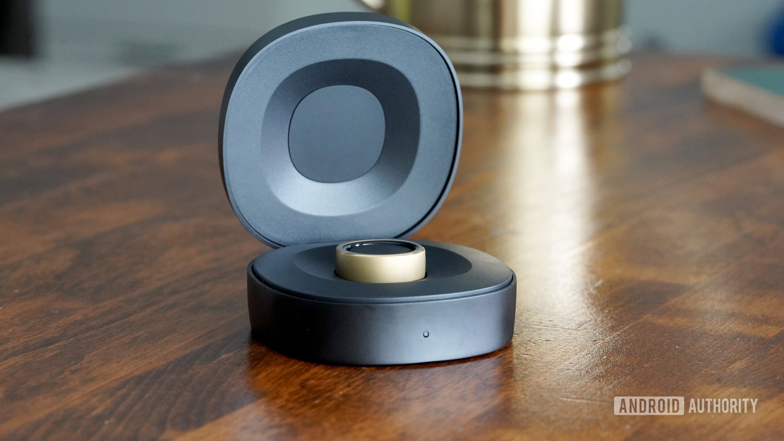 RingConn Smart Ring Charging Case A RingConn Smart Ring rests in its charging case