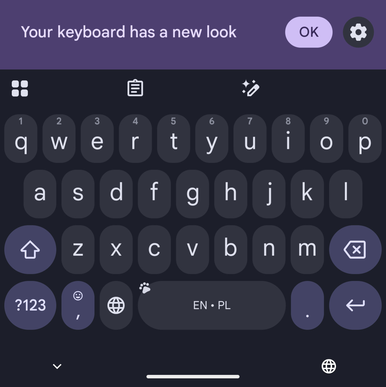 Gboard new look banner (english)