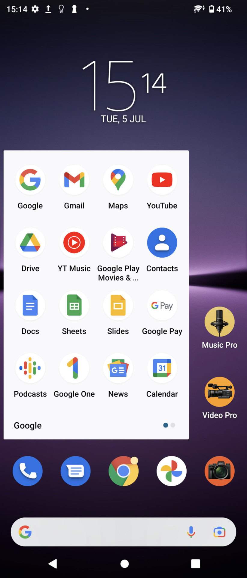 Sony Xperia 1 IV Google apps