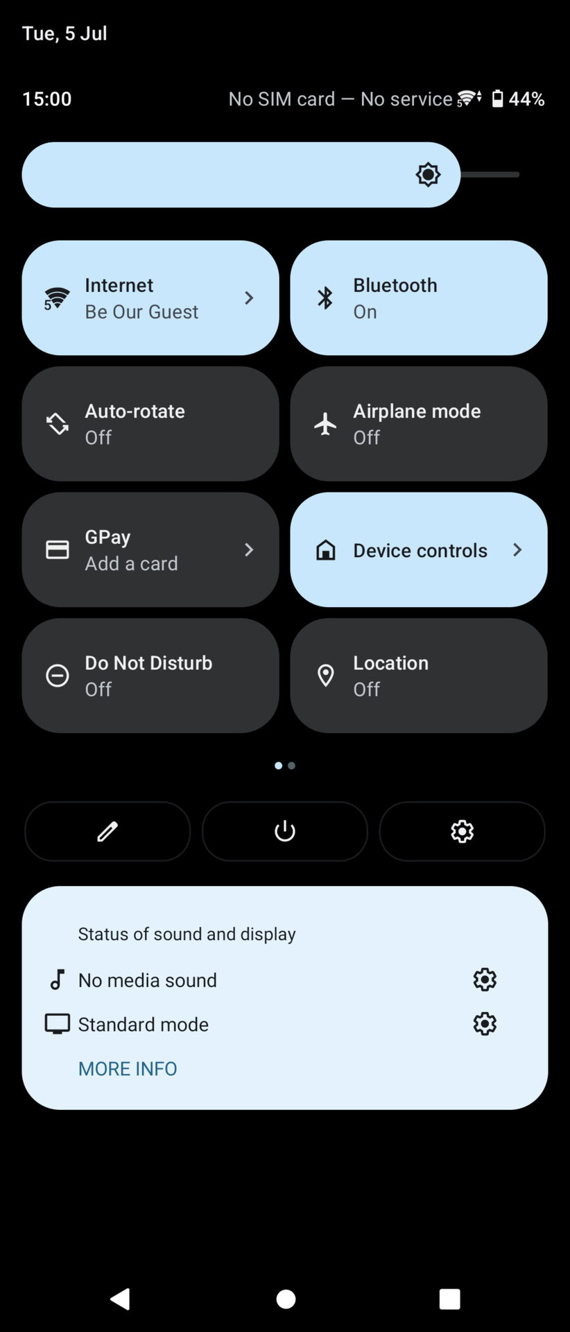 Sony Xperia 1 IV notification shade