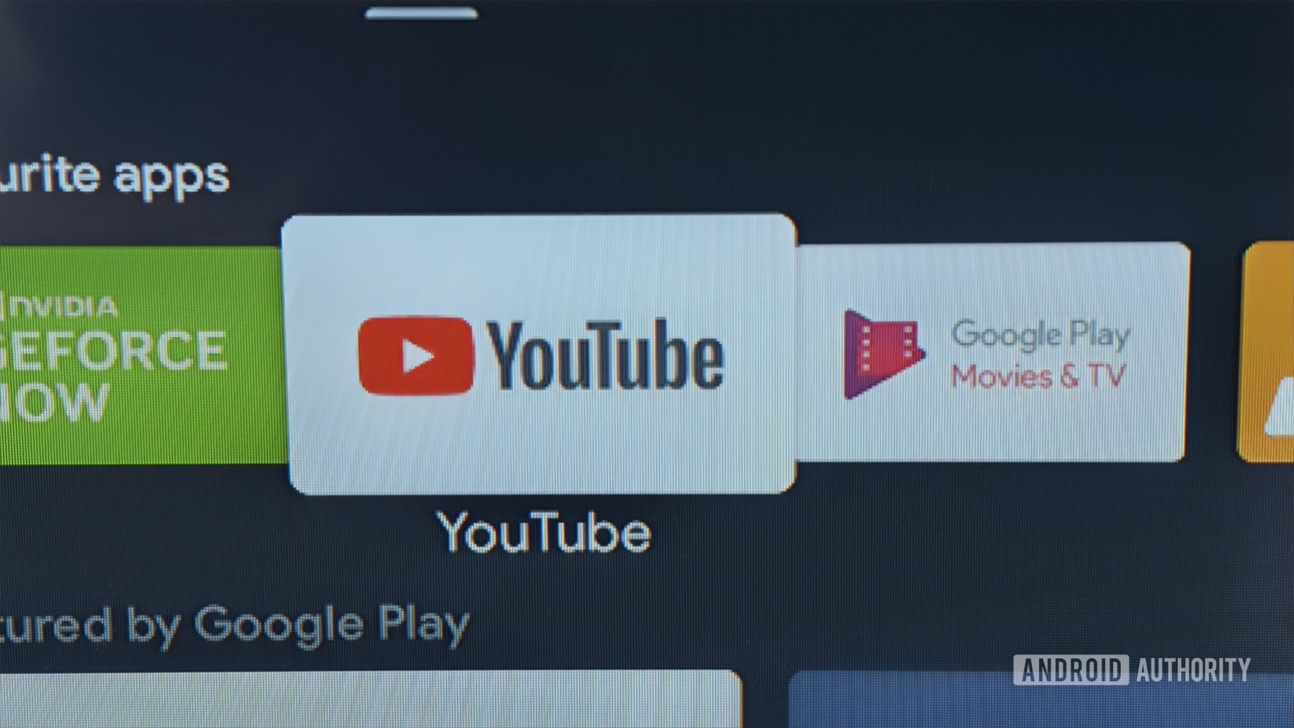 YouTube icon on Android TV YouTube icon on Android TV