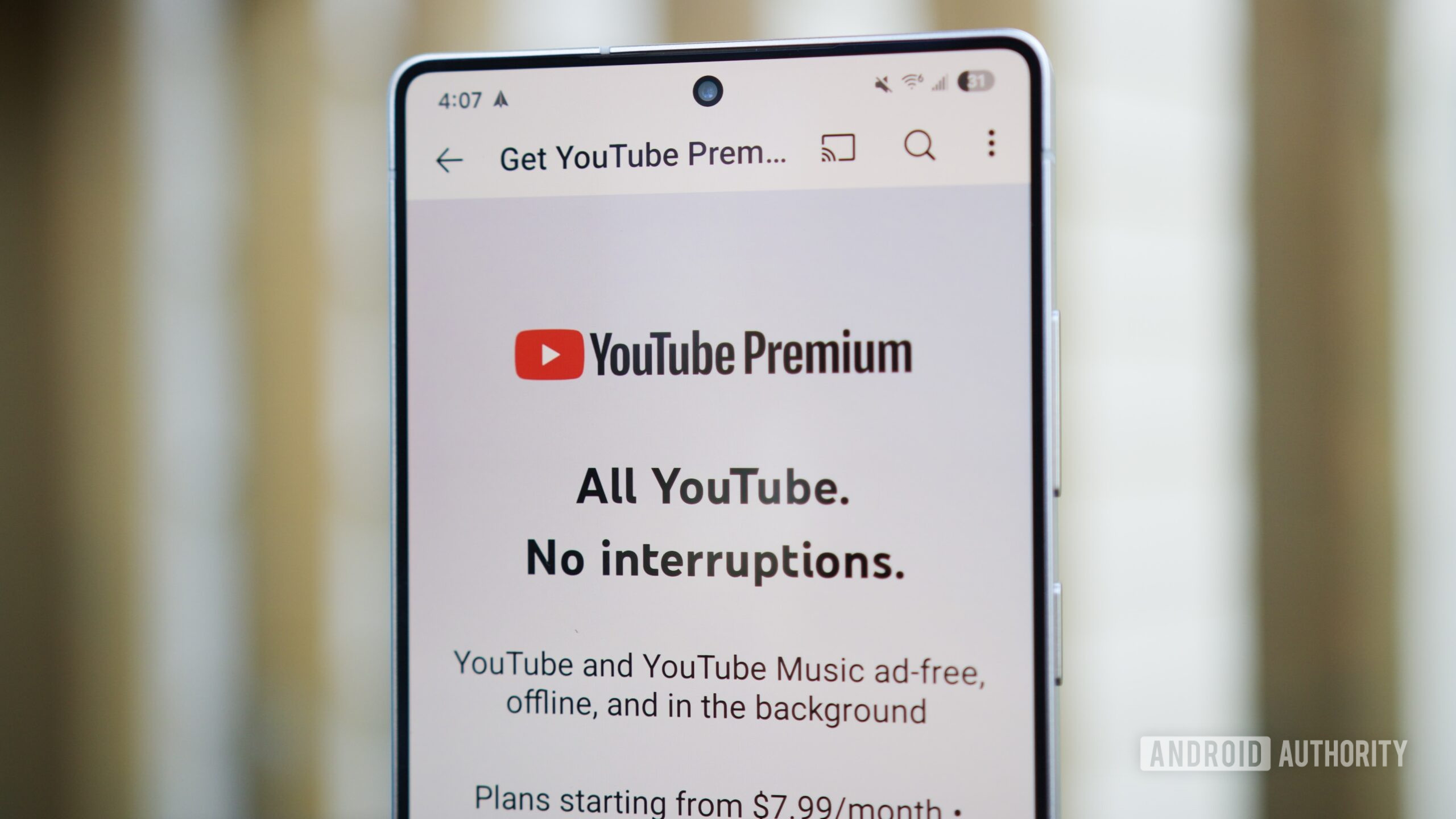 youtube premium lite hands on 10 YouTube Premium screen in the YouTube app.