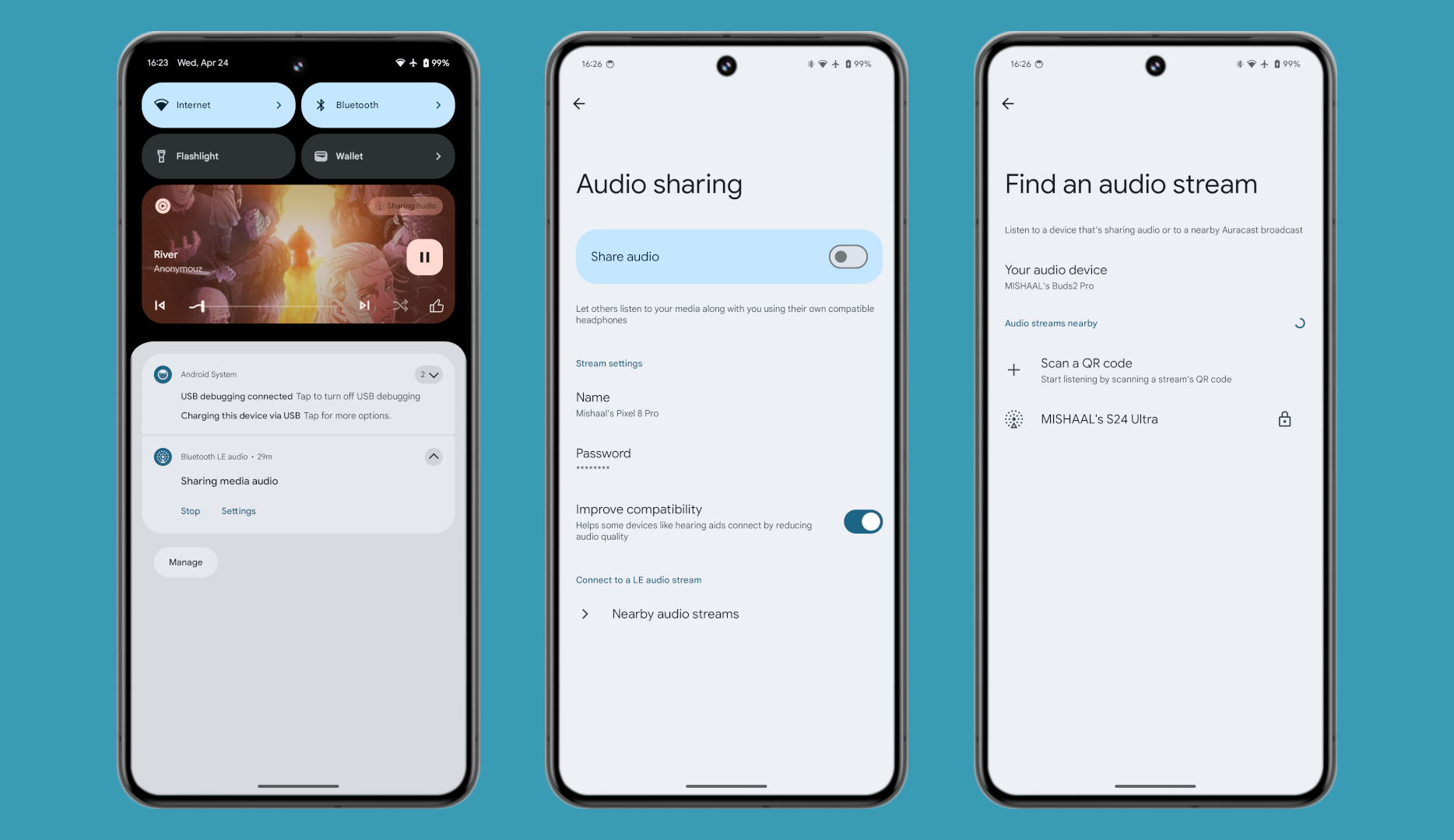 Android 15 audio sharing streaming Android 15 audio sharing streaming