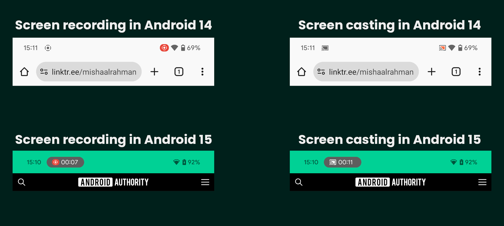 Android 15 screen sharing chips Android 15 screen sharing chips