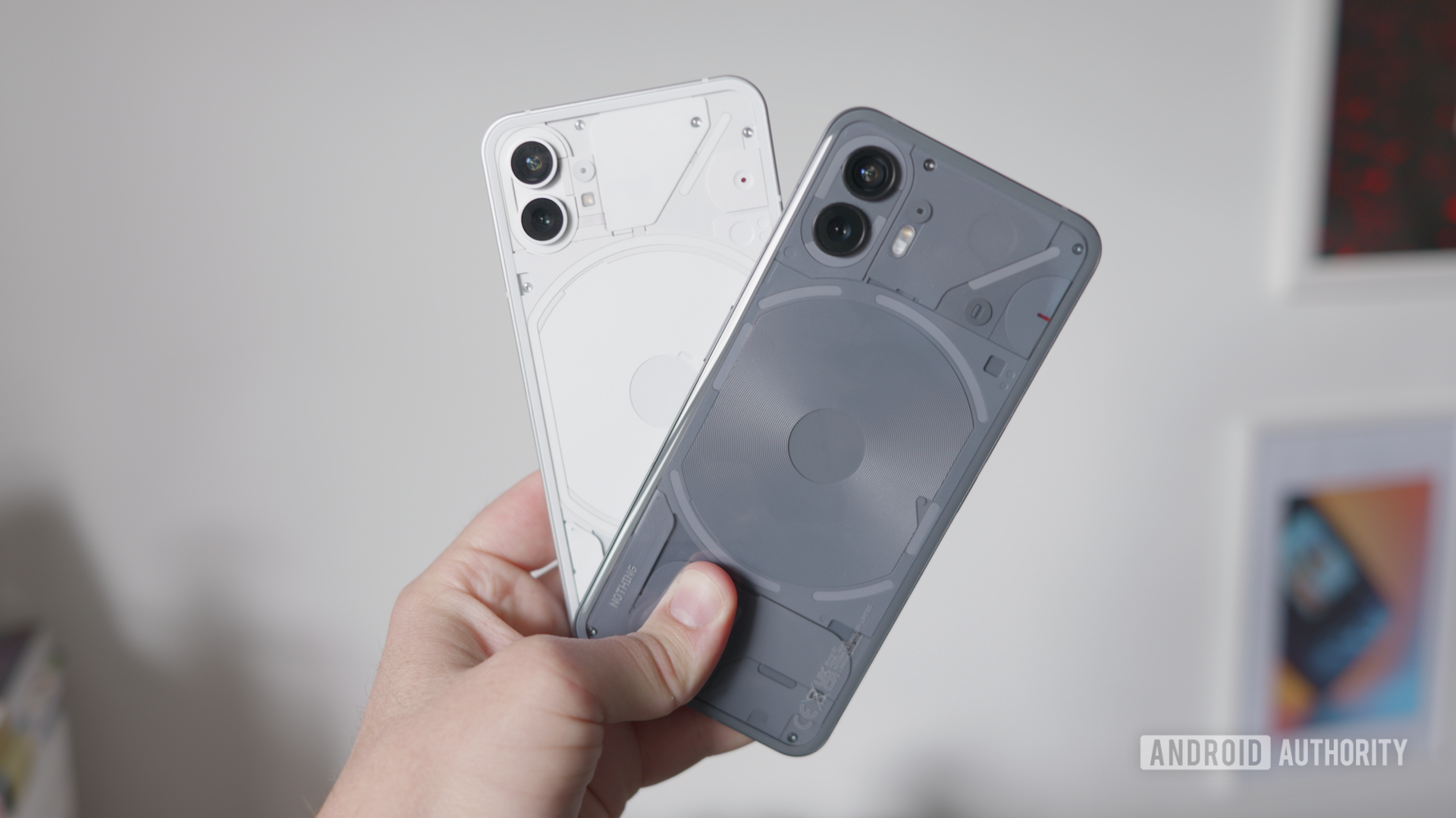 Nothing Phone 1 and Phone 2 in one hand
